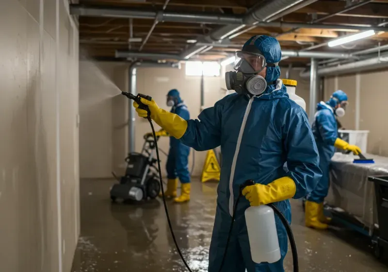 Basement Sanitization and Antimicrobial Treatment process in Voorhees, NJ