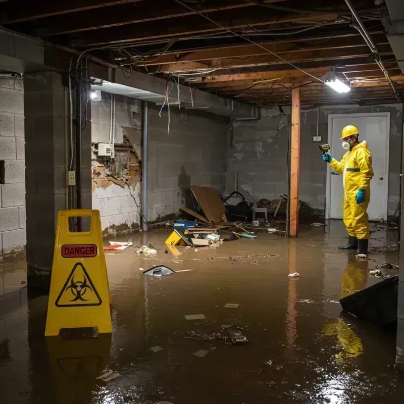 Flooded Basement Electrical Hazard in Voorhees, NJ Property